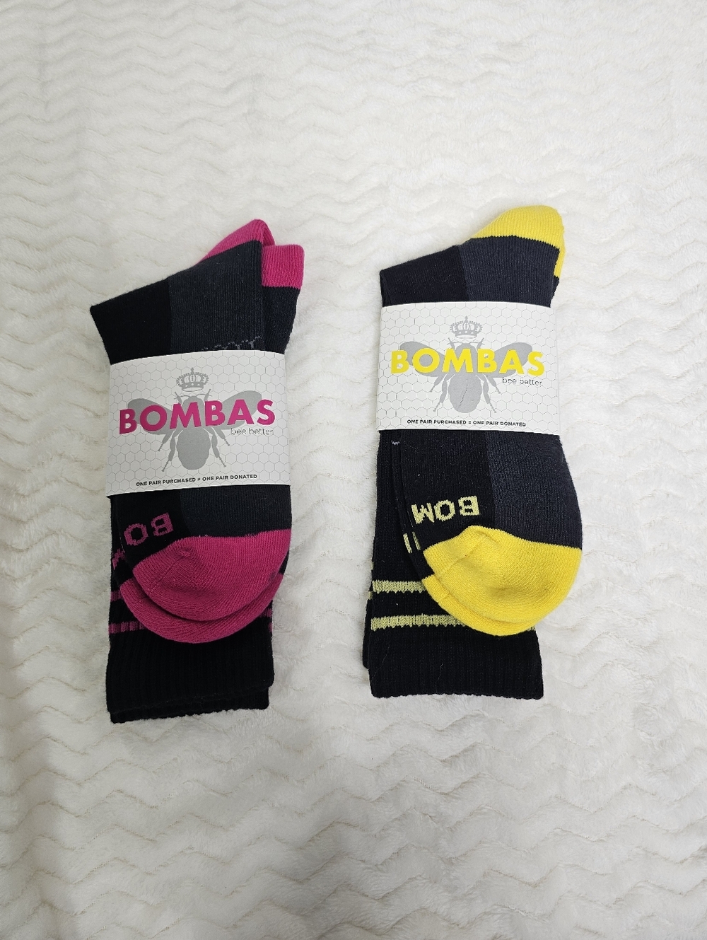 Bombas Classic Calf Socks Black New Pack Of 2 Men's Large Honeycomb